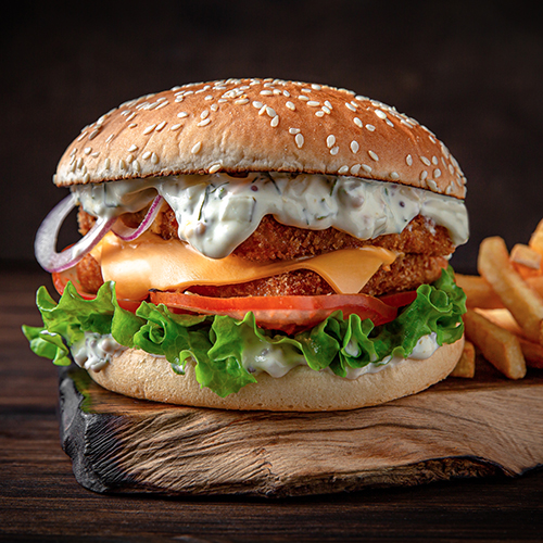 Burgers & Burrito Grill Fish Burger