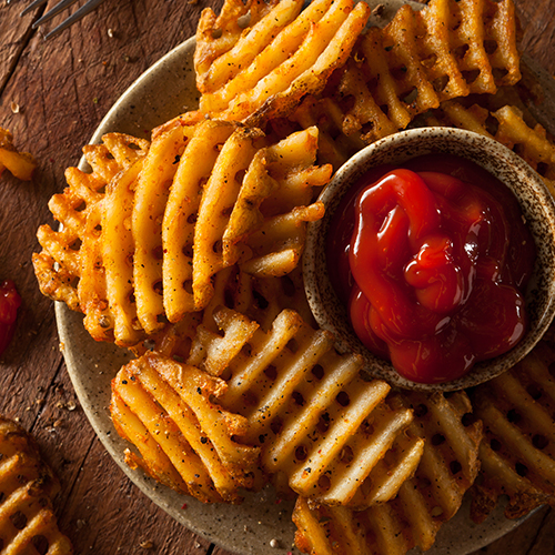 Nanus Hot Chicken Waffles Fries