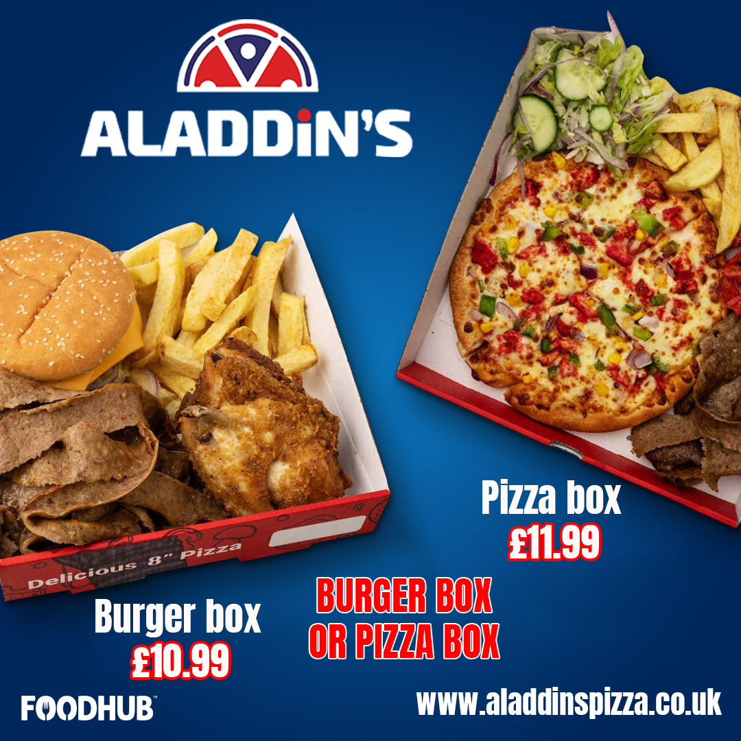 Aladdins Burger Box Banner
