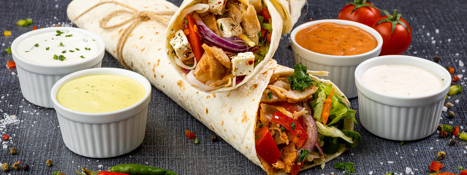 Burgers & Burrito Grill Wraps