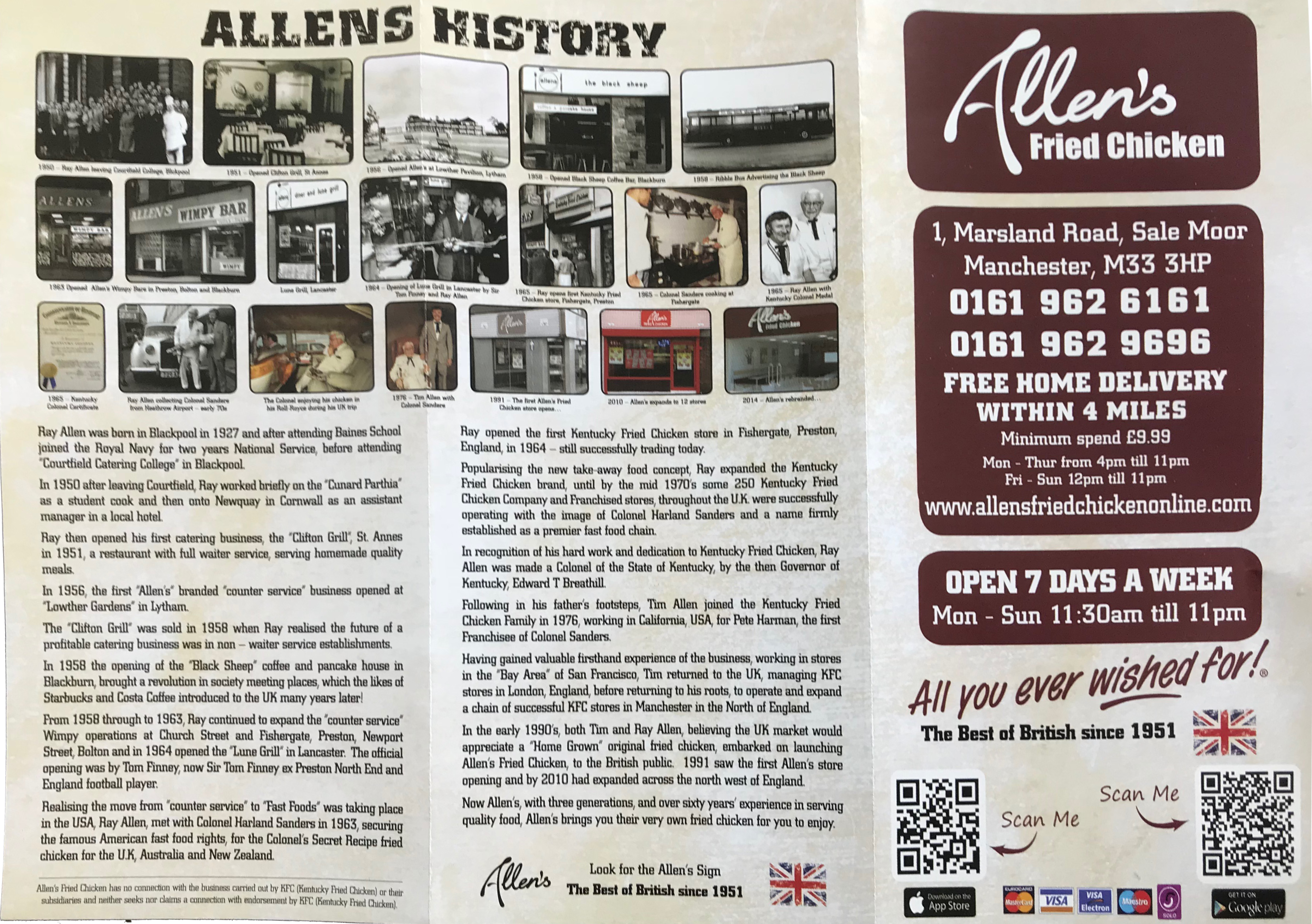 Allens Fried Chicken Sale Allens Fried Chicken Manchester