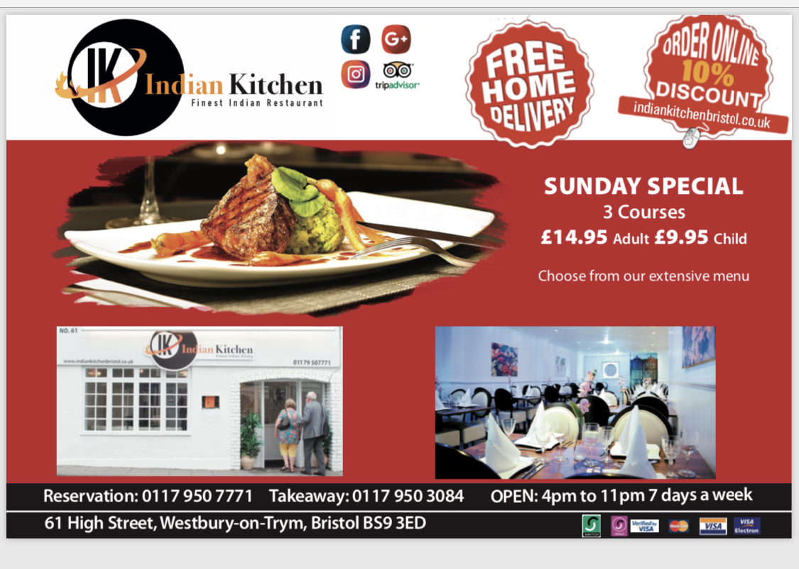 Indian Kitchen Indian Kitchen Westbury On Trym Takeaway