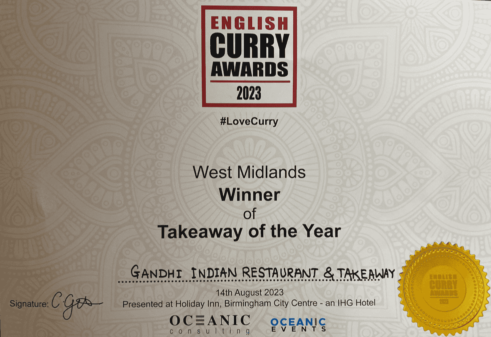 Gandhi Indian Award Banner